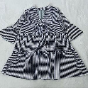 White and Blue Striped Dress
